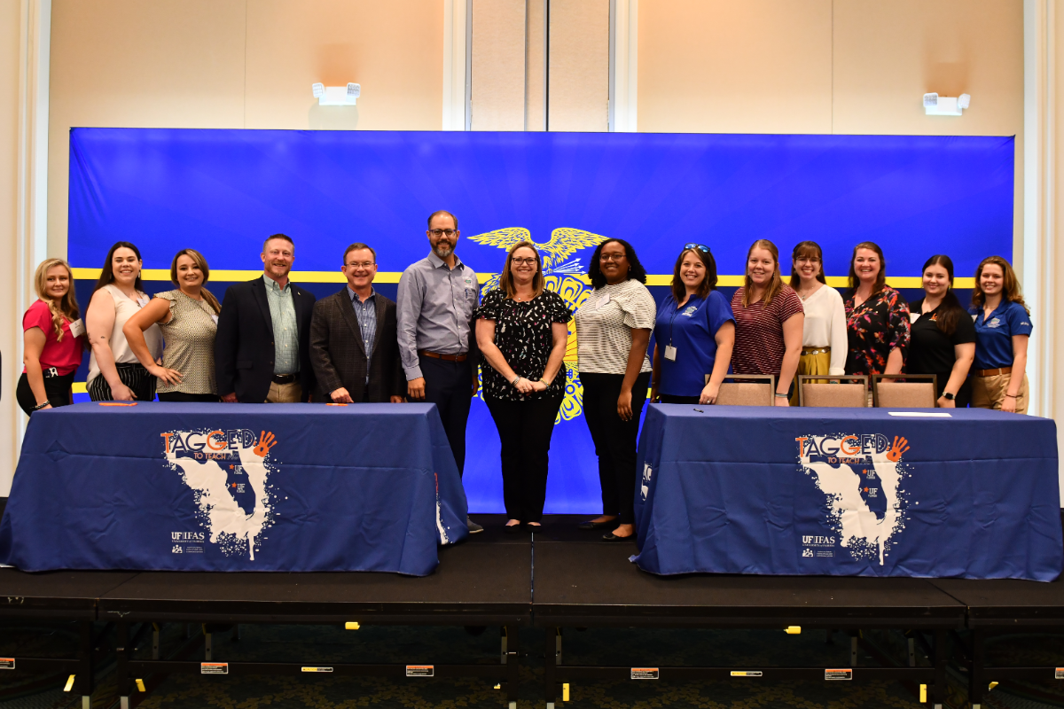 Group photo of UF AEC faculty and students involved in AEI at Florida FFA Convention